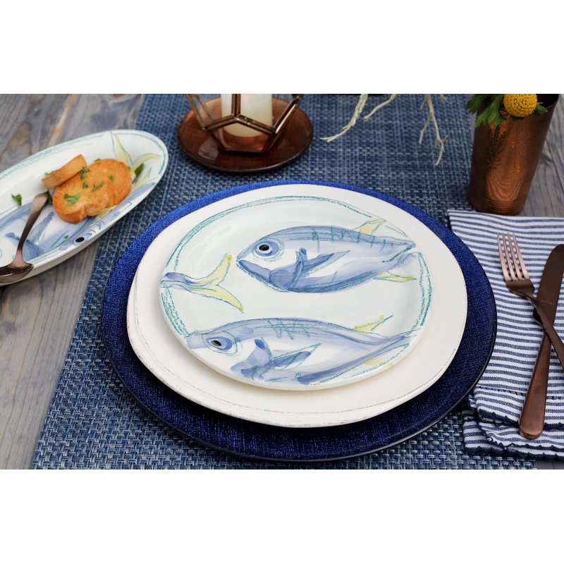Lastra Handmade Stoneware Dinner Plate, Linen