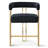 25" Upholstered Gold Chenille Arm Counter Stool (Set of 4)-992046053