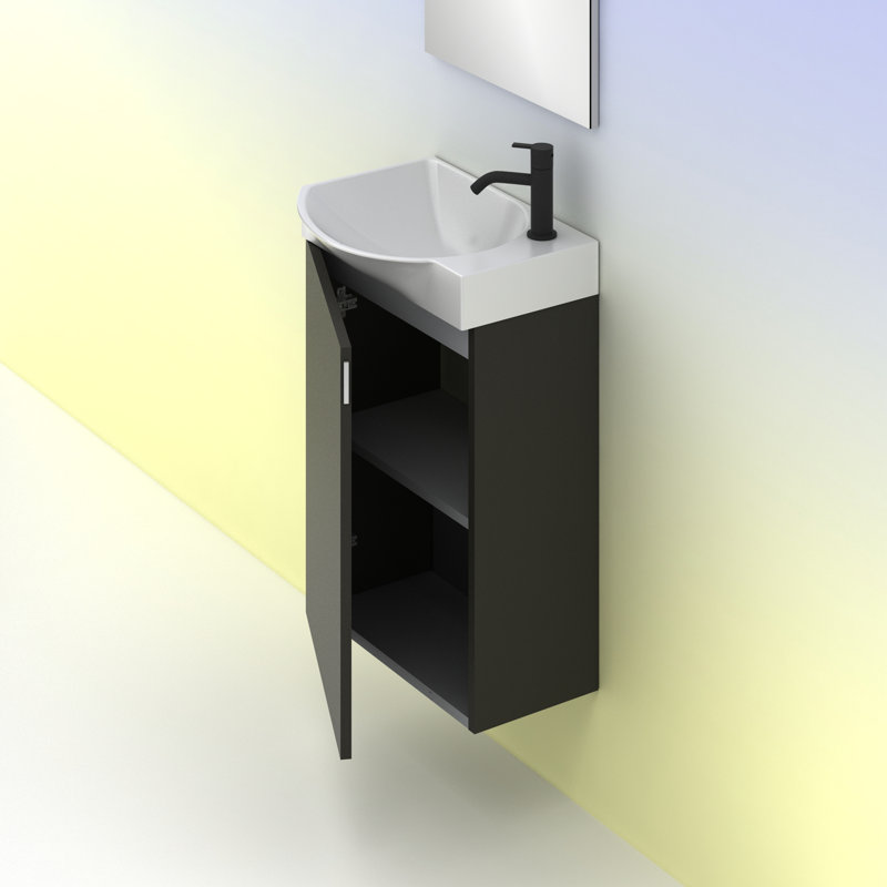 Hohman Vanity & Mirror Set, Anthacite