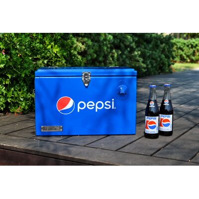 Pepsi 21-Quart Small Portable Steel Ice Chest Beverage Cooler - Blue -  Permasteel, PS-205-21PE-BL