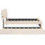 Lit plateforme simple tapissier avec lit gigogne en molleton beige agréable