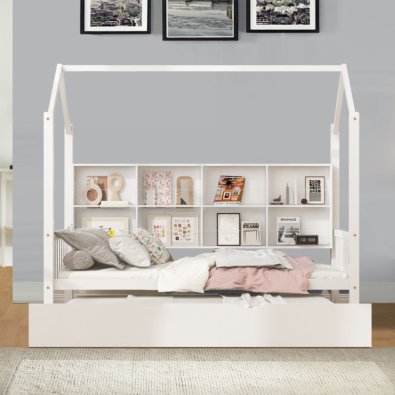 Willer Kids Twin Daybed with Trundle, White