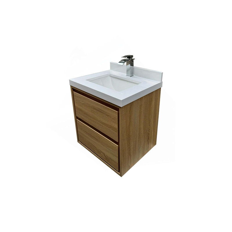 Armoire de meuble-lavabo mural avec lavabo, 24"