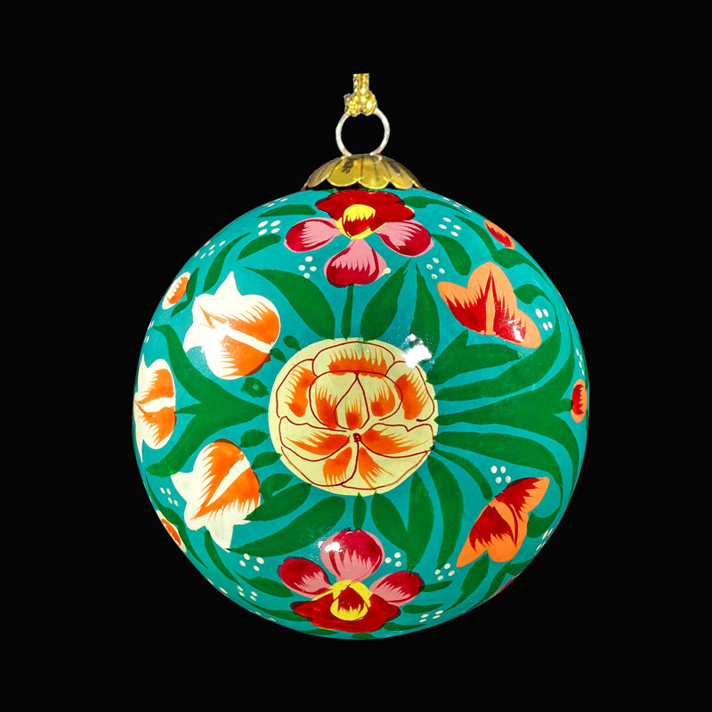 Turquoise Blooms Bauble