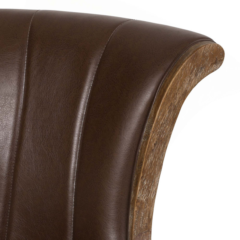 Chaise de bureau pivotante et relevable, Brun