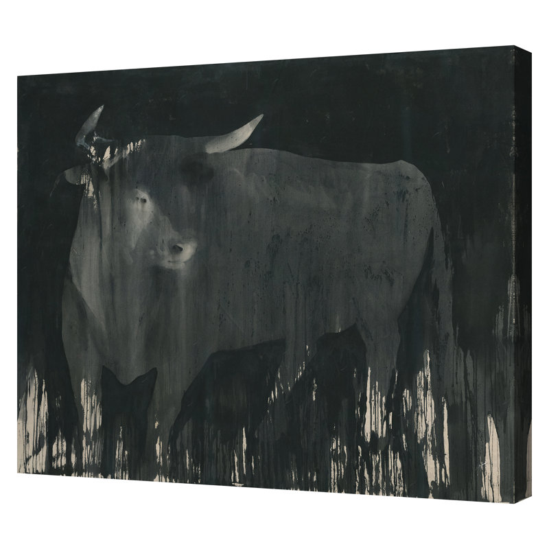 «Black Bull» par Van Hoang - peinture sur toile tendue