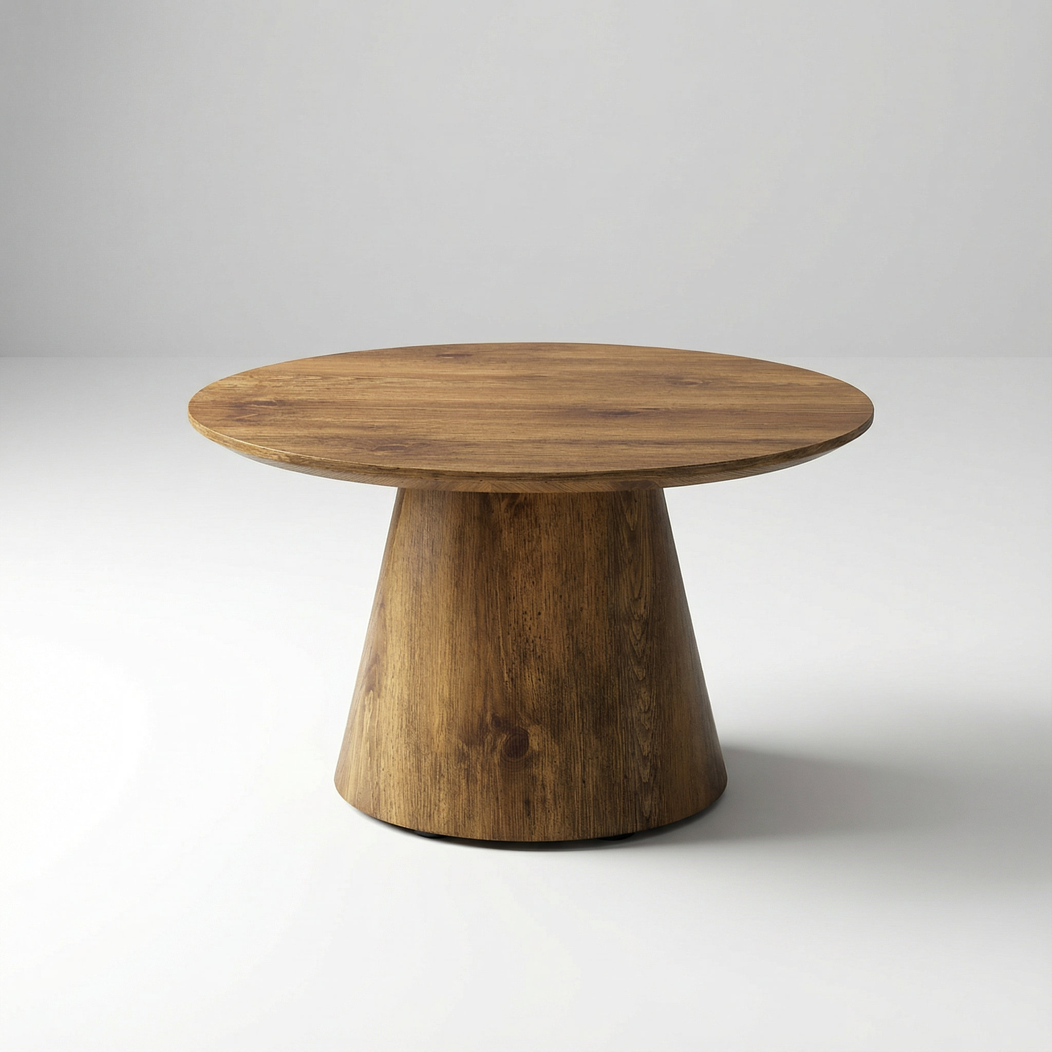 Latitude Run® Contemporary Round Coffee Table with Natural Wood Grain ...