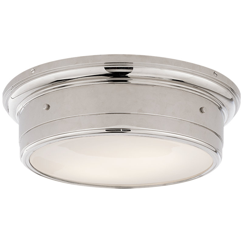 Siena Small Flush Mount, 4.5" H x 14" W x 14" D, Chrome