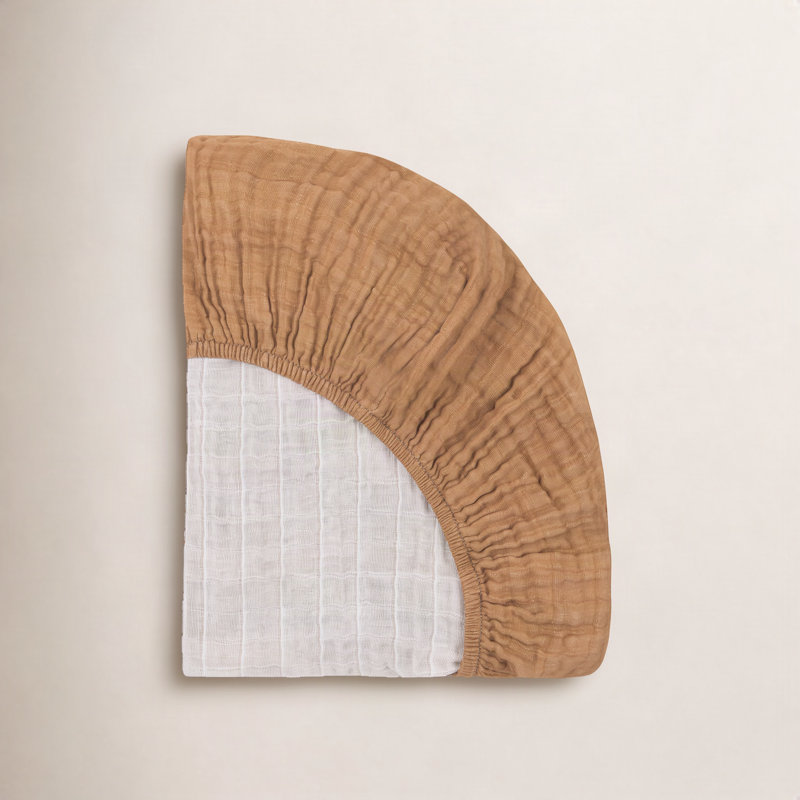 Burnt Sienna Muslin Mini Crib Sheet