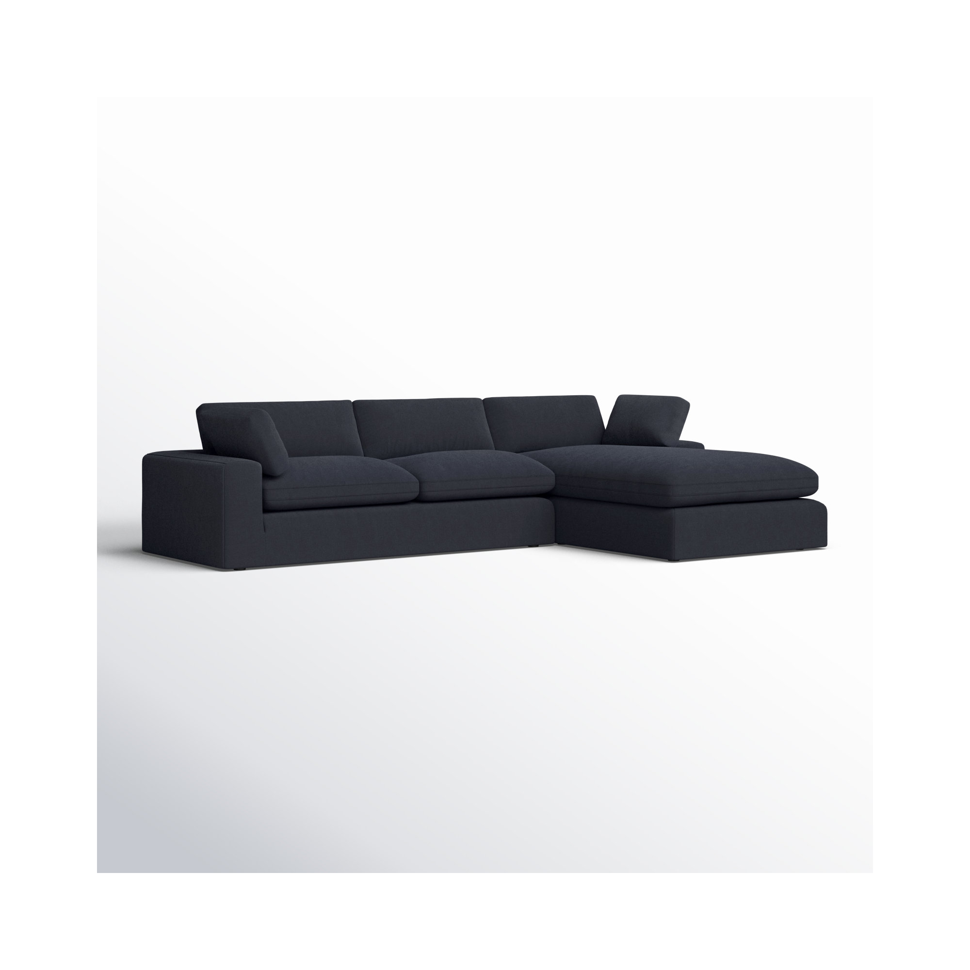 Asher 2 - Piece Upholstered Chaise Sectional, Peyton Pepper Linen, Right Hand Facing