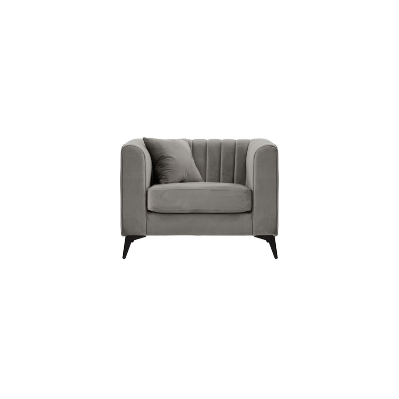 Upholstered Armchair, Light Grey