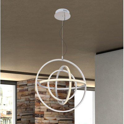 Avareigh 1 - Light Nickel LED Geometric Pendant