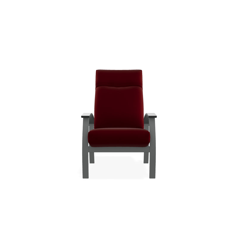 Chaise de patio inclinable avec coussins Askar, Rouge 1A, Graphite classique P30, Graphite texturé