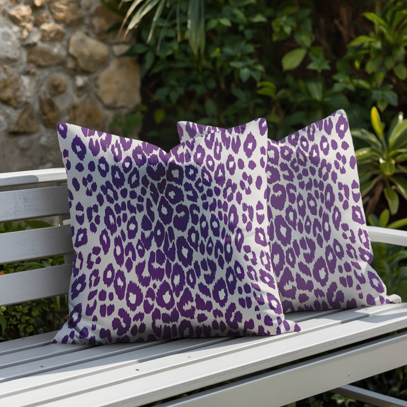 Oreiller réversible intérieur / extérieur à imprimé zébré Dibi, 20x20, Purple