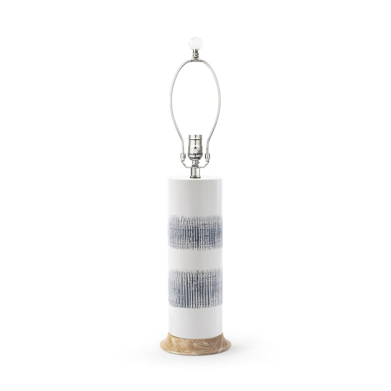 Elena Table Lamp, Gray/White
