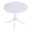 Table ronde moderne en plastique blanc - table de salle à manger intérieure / extérieure de 36 pouces et table basse, table de patio légère en polypropylène toutes saisons pour le jardin, la cour, la cuisine, le camping (blanc)