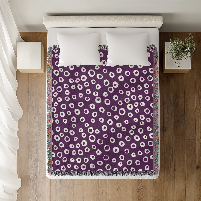 Jeté en coton Tanta, 50 x 60, Mauve