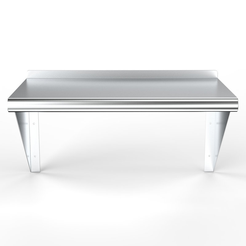 Amgood Stainless Steel Wall Mounted Shelf, 13" H x 24" W x 14" D
