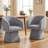 Upholstered Swivel Barrel Dining Chairs, Chenille Accent Chairs, Deep Cushion Seat (Set Of 2)-671519497