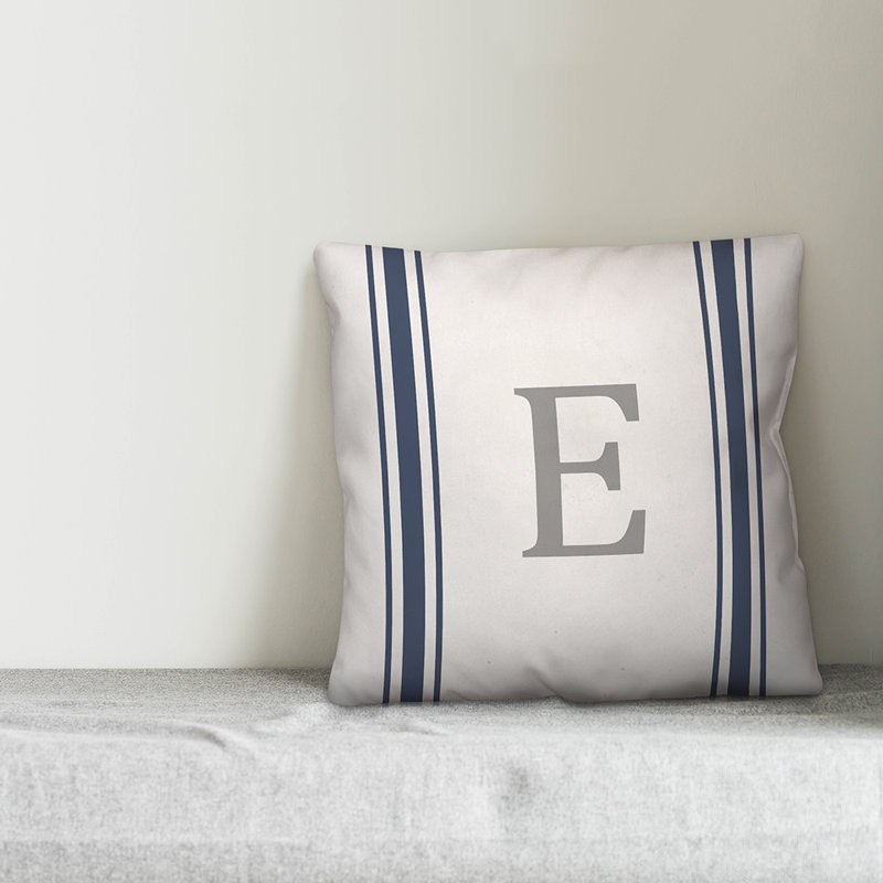 Striped Reversible Throw Pillow, E