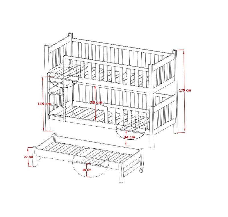 Single (3') Bed Frame, Olive