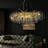 Iqarar 15 - Light Teardrop Modern Linear Chandelier with Crystal Accents