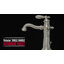 Robinet de salle de bain victorien à un trou avec drain-3843458