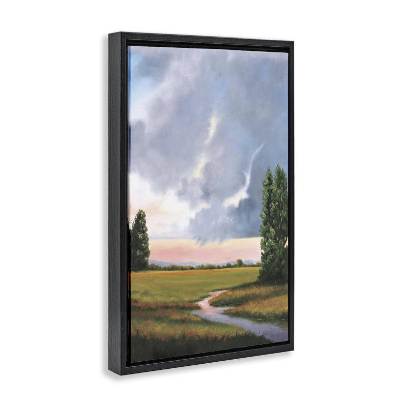 Cadre flottant Ominous Storm Cloud, par Julie Peterson, Cadre flottant noir de jais, H 25 po x l 17 po
