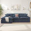 Canapé modulaire en L en chenille Boneless-1435157146
