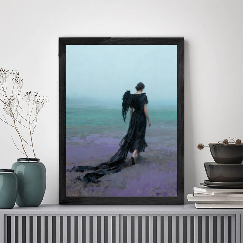 «Black Grace», art mural noir, impressions rétro encadrées, H 11 po x l 9 po