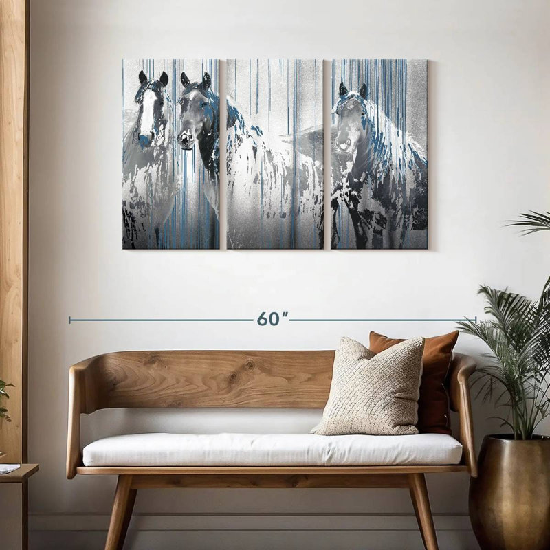 Three's Company Horse, 28" H x 45" W