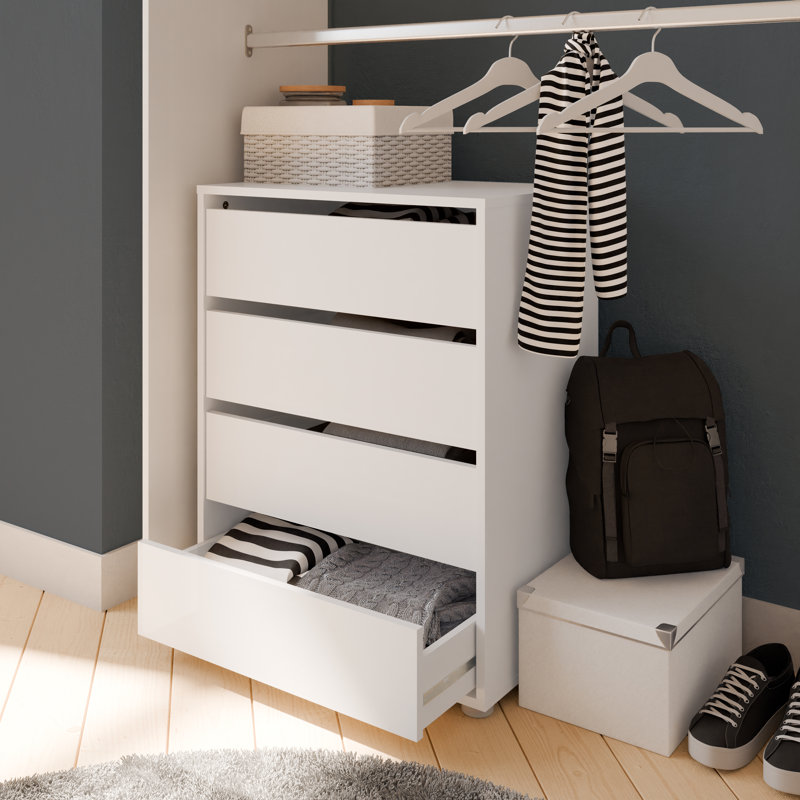 Chute 60cm W Manufactured Wood Bedside Table