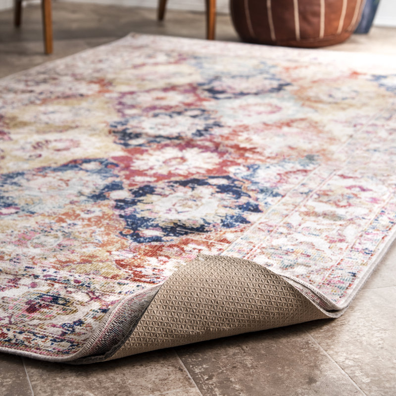 Bungalow Rose Cooper Cushioned Rug Pad, Oval 5' x 8'