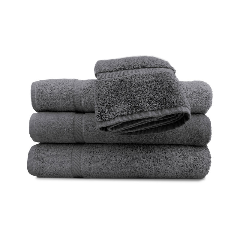 GOI Collection Dyed 100% Cotton Bath Sheet Towel Set By Rifz, Gray