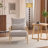 Masson Chenille Accent Chair Armchair With Pillow-1345830615