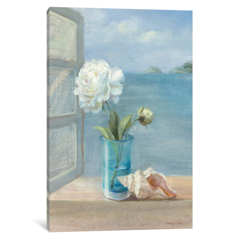 "côtier floral i" , reproduction d’art sur toile tendue, H 26 po x l 18 po x P 1,5 po
