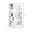 Bibliothèque standard en bois manufacturé beige et noyer-118728671