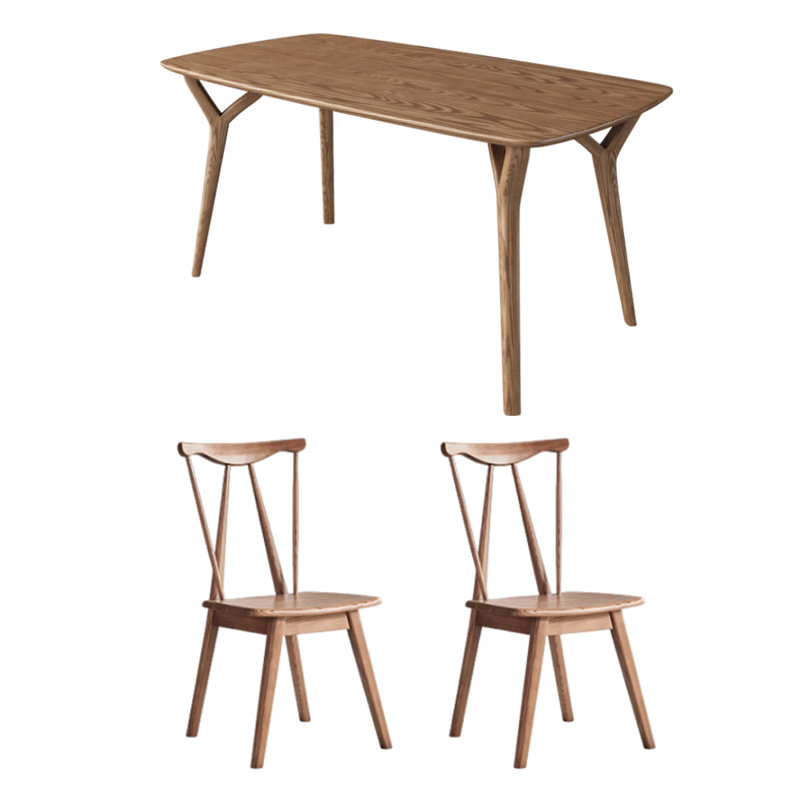 Solid Wood Solid Wood Top Four Leg Dining Set, 3