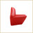 Kiss 62" Modern Vegan Leather Upholstered Hardwood Loveseat in Red-90539883