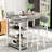 Bar Table Set For 2, 3 Piece Bar Table Set, Bar Table And Chairs Set With PU Upholstery Stool And 3 Open Storage Shelves, Pub Table Set For Small Space And Kitchen, Black-106630105-106630106