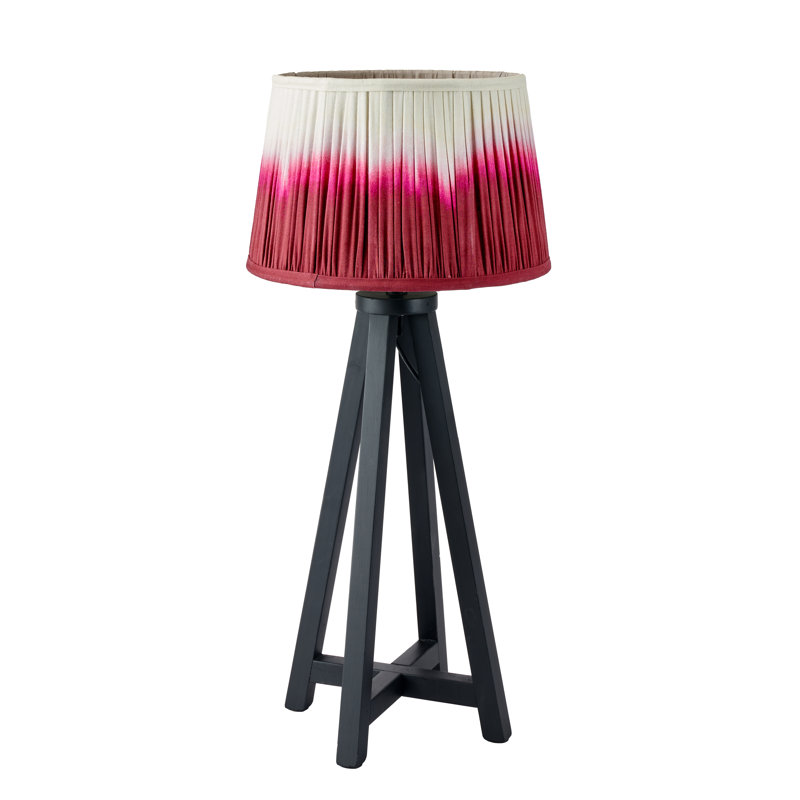Dzifa Solid Wood Tripod Lamp, Black