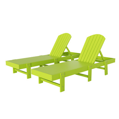Ensemble de chaises longues inclinables 77,6 po Geoff