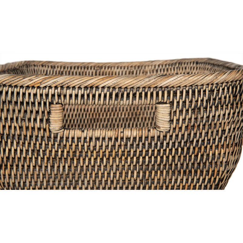Bay Isle Home™ Madson Rattan Basket, Black Wash