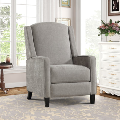 Teneke 27.9" W 3-Position Foam and Cotton Recliner with Wood Leg