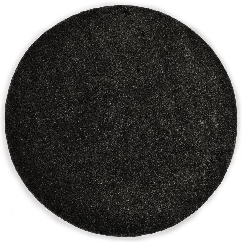 Round Haun Solid Colour Area Rug, Round 120cm