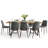 Modern 9-Piece 78.7" W Rectangular Dining Set-58700140