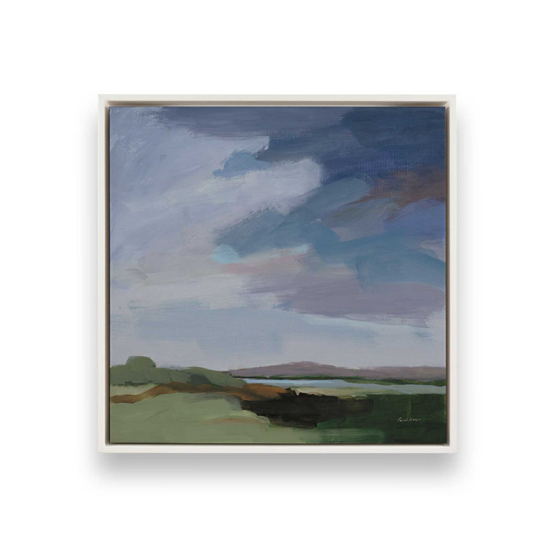 «Incoming» par Pamela Munger, reproduction d'art sur toile, H 36 po x l 36 po, Cadre flottant, White