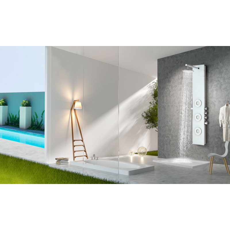 Lynx 57.07'' Shower Panel with Adjustable Shower Head