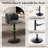 Modern Swivel Adjustable Height Tufted Bars Stools Set of 6-103567626-103567625