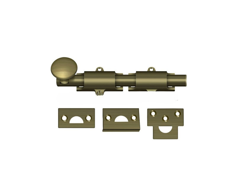 Brass Hardware, 1.25" H x 6" W x 1" D, Antique Brass